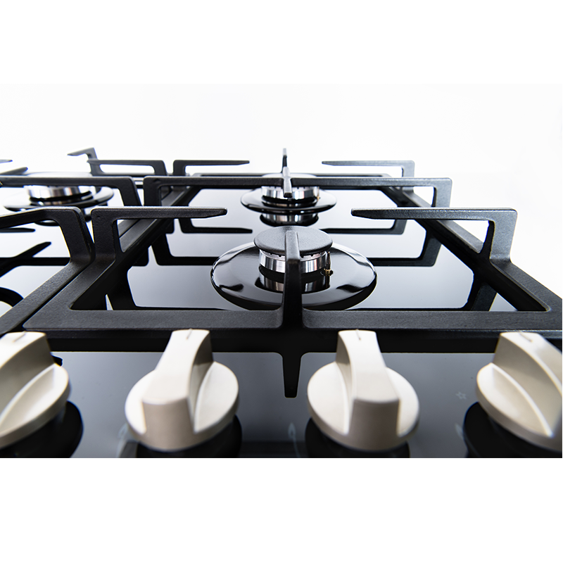 Midea 60cm Gas Cooktop Black Glass 60G40ME084GFT
