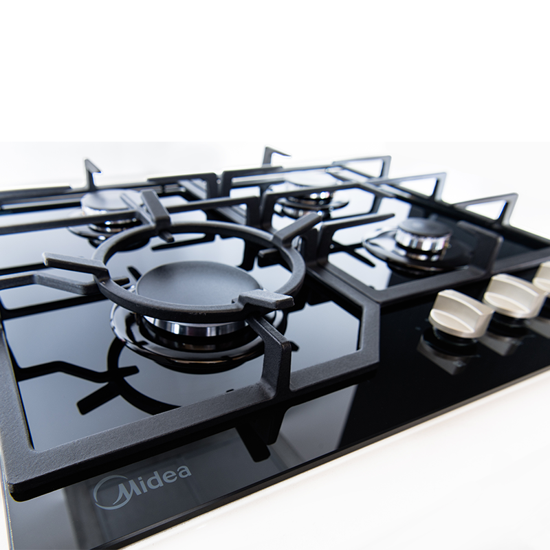 Midea 60cm Gas Cooktop Black Glass 60G40ME084GFT