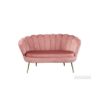 Picture of EVELYN Curved Flared Velvet Love Seat (Pink)