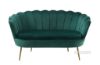 Picture of EVELYN Curved Flared Velvet Love Seat (Green)