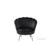Picture of EVELYN Curved Flared Accent Velvet Chair (Black)