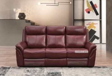 Picture of Breville Genuine Leather 2RR+3RR Recliners *Wine Red  