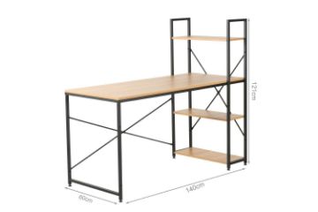 Picture of CITY 140 Desk with Shelf (Black)