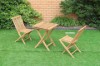 Picture of BALI Solid Teak - 60 Square Table with 2 Chairs