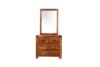 Picture of PHILIPPE 4 DRW Dressing Table with Mirror (Rustic Java Colour) - Dressing Table with Mirror