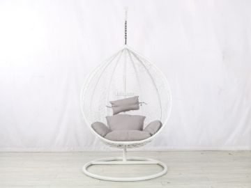 Picture of ALBURY Rattan Hanging Egg Chair (White)