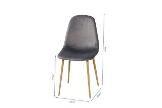 Picture of OSLO Velvet Dining Chair - Grey