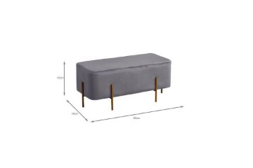 Picture of HAYSI Foot Stool Large (95x46x45) - Grey