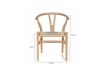 Picture of WISHBONE Solid Beech Wood Y Replica Chair (Natural)