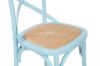 Picture of ALBION Solid Beech Cross Back Dining Chair with Rattan Seat (Blue)