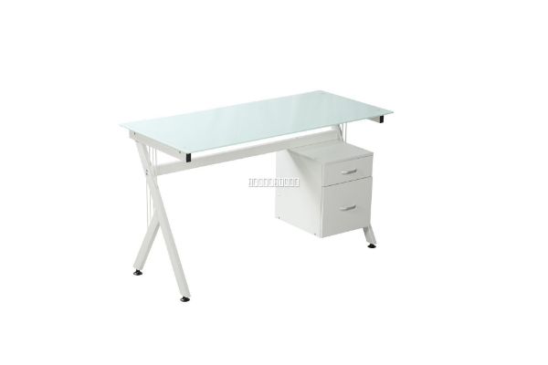Picture of ARCHIE 130 Glass Computer Desk *White
