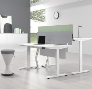 Picture of UP1 Adjustable Height Straight Desk Top (White) - 150cm