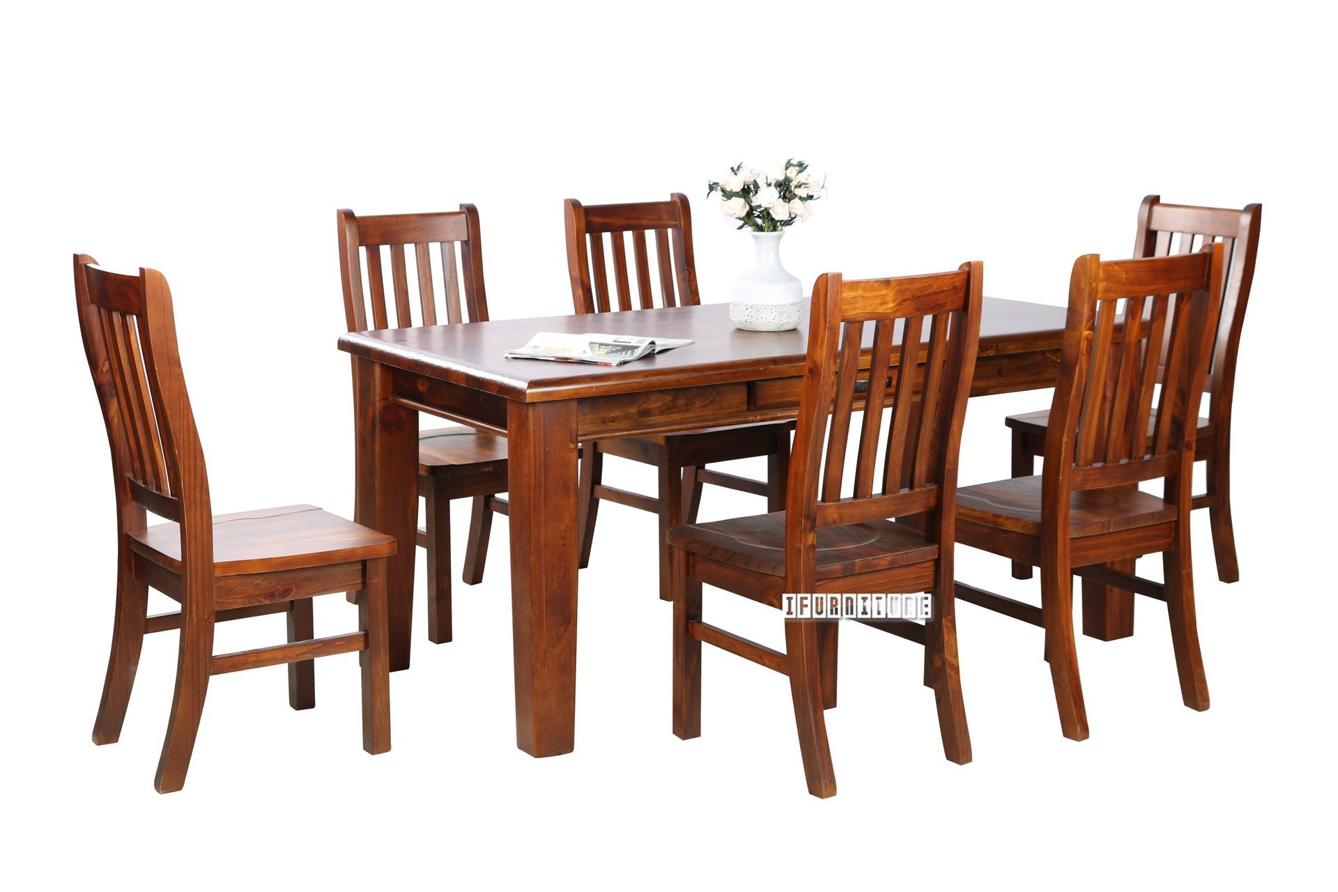 DROVER 180 7PC Dining Set (Solid Pine)