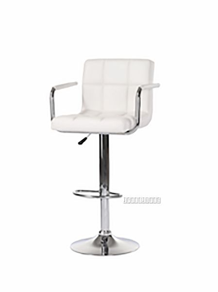 Picture of TITAN Adjustable Swivel Gas Lift Bar Chair (White)