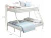 Picture of Stella Steel frame Single-Double Bunk Bed *White