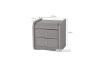 Picture of SHADOW Fabric Bedside Table *Grey