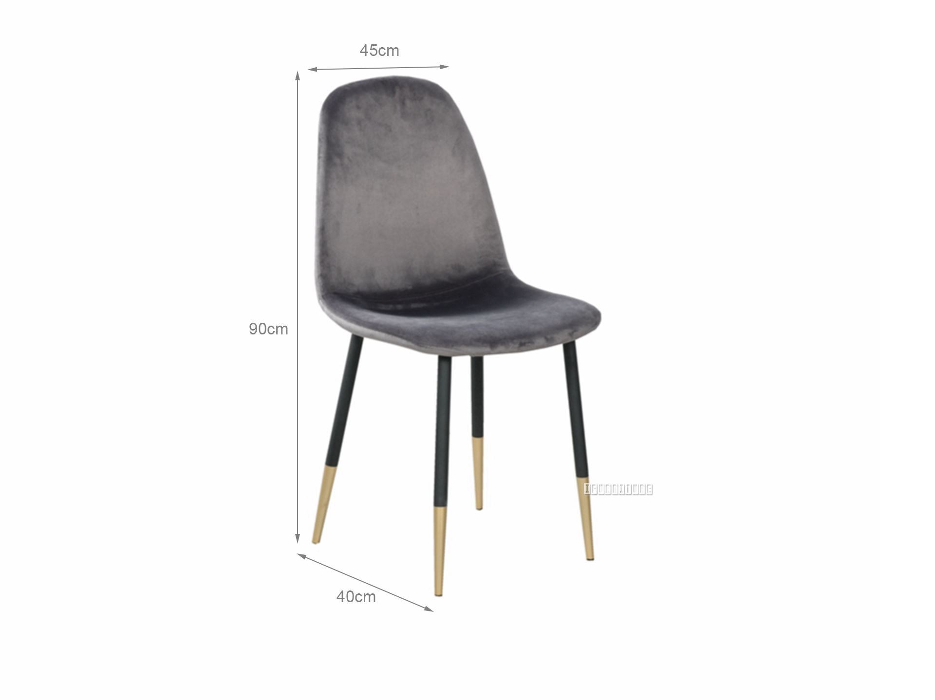 BIJOK Velvet Dining Chair (Grey)