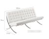 Picture of BARCELONA 3 Seater Sofa *Italian Leather- White