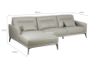 Picture of DREAMDOM 100% Genuine Leather Sectional Sofa (Beige)