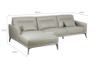 Picture of DREAMDOM Sectional Genuine Leather Sofa (Beige)