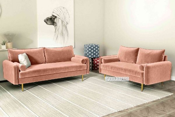 Picture of HENRY 3+2 Velvet Sofa Range (Rose) -copy