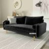 Picture of HENRY 3 Seat Sofa *Black Velvet