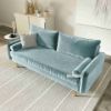 Picture of HENRY 3 Seat Sofa *Light Greyish Cyan Velvet