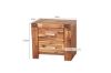 Picture of PHILIPPE Acacia Wood 2-Drawer Bedside Table (Rustic Java Colour)