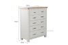 Picture of SICILY 6-Drawer Solid Wood with Ash Top Tallboy