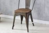 Picture of TOLIX Replica Dining Chair With Solid Rustic Pine Wood (Bronze)