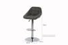 Picture of Raffles Adjustable Swivel Gas Lift Bar Stool (Brown/Grey)