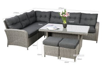Picture of Touareg ALUMINIUM FRAME Wicker outdoor sofa set