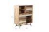 Picture of LEAMAN 125cmx100cm Solid Acacia Wood Display Cabinet