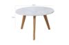 Picture of COPENHAGEN D50 Solid Oak Round Marble Coffee Table