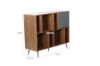 Picture of RIO 118x98cm Bookcase Solid Lacquer (Real Dark Walnut Veneer)