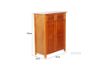 Picture of METRO 2 Door 2 Drawer Solid Pine Wood Shoe Cabinet (Caramel)