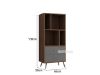 Picture of RIO 138x60cm Bookshelf Solid Lacquer (Real Dark Walnut Veneer)