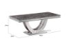 Picture of NUCCIO 120 Marble Top Stainless Steel Coffee Table (Dark Grey)