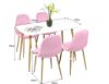 Picture of OSLO 5Pc Dining Set *Pink Velvet