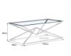 Picture of PYRAMID 120 Stainless Steel Coffee Table (Silver)
