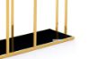 Picture of TANGO Glass Top Gold Stainless Frame Console Table (Black)