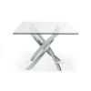 Picture of DALLAS 160 Glass top Stainless Dining Table *Silver