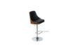 Picture of BARONY Bentwood Adjustable Swivel Gas Lift Bar Stool (Black)