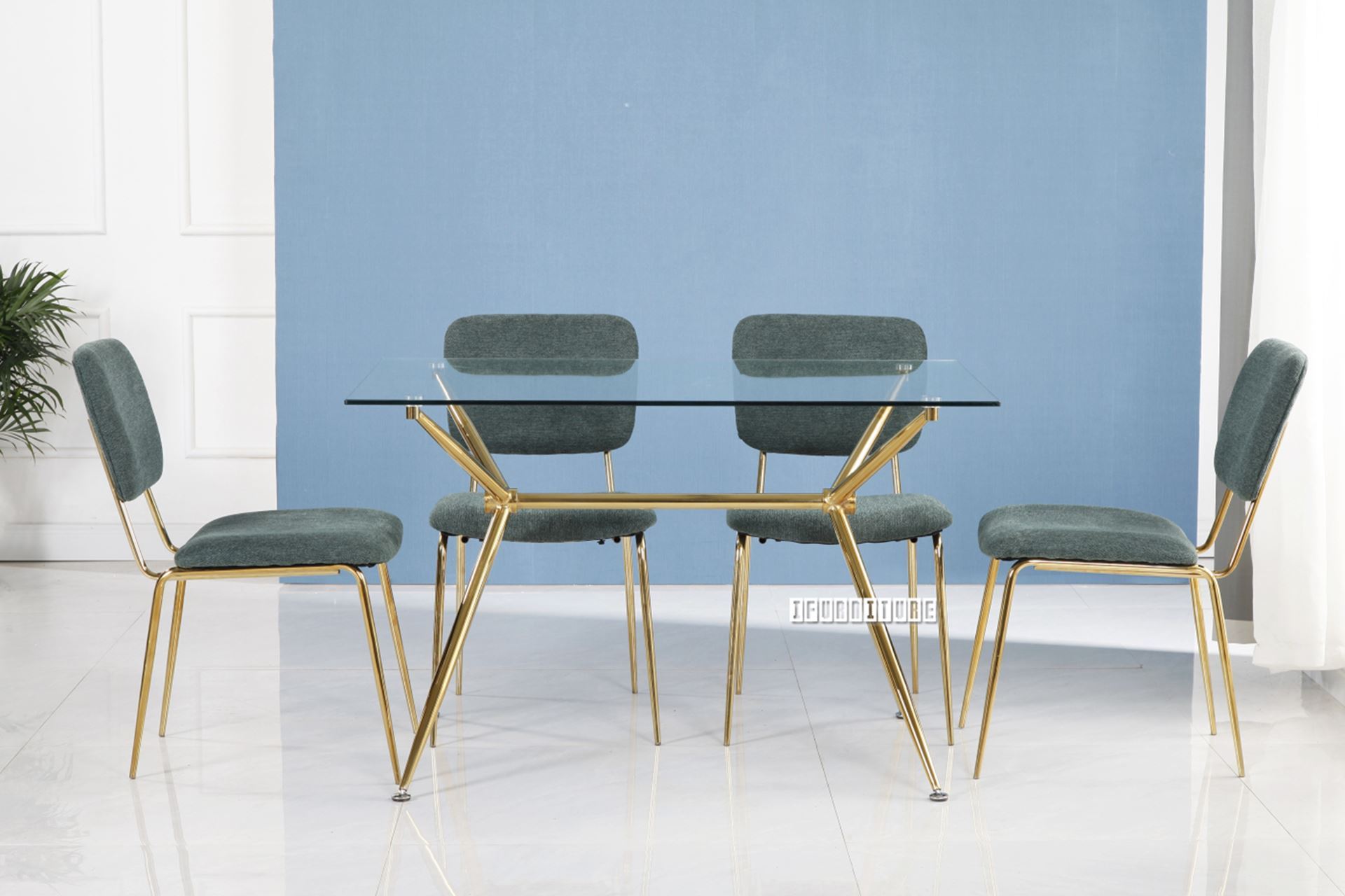 glass kitchen table with gold legs