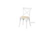 Picture of ALBION Solid Beech Cross Back Dining Chair with Rattan Seat (White)