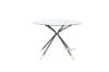 Picture of KORA 110 Glass Top Dining Table (Black + Gold)