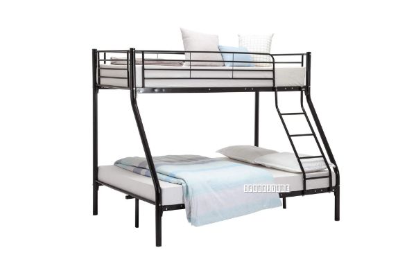 Picture of STELLA Steel Single-Double Bunk Bed Frame *Black