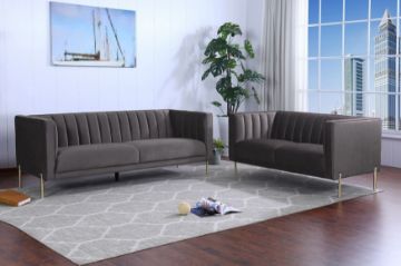 Picture of FALCON 3/2/1 Seater Velvet Sofa Range (Grey)