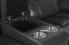 Picture of PASADENA Reclining Sofa (Grey) - 2 Seat with Storage Console, Drawer & LED Light (2RRC)