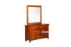 Picture of RIVERWOOD 6 DRW Dressing Table and Mirror *Rustic Pine